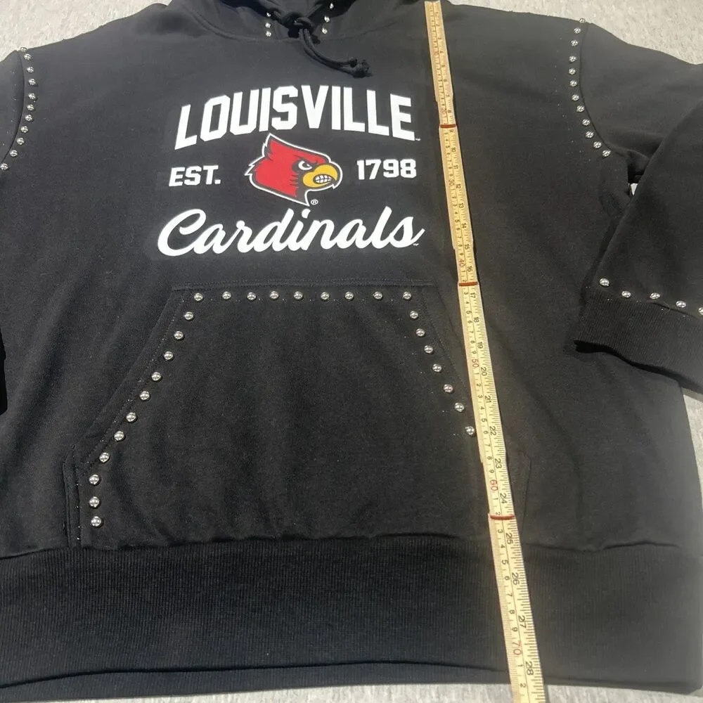 Gameday Couture Louisville Cardinals Studded Hoodie Womens Large Black NWT - Picture 11 of 13